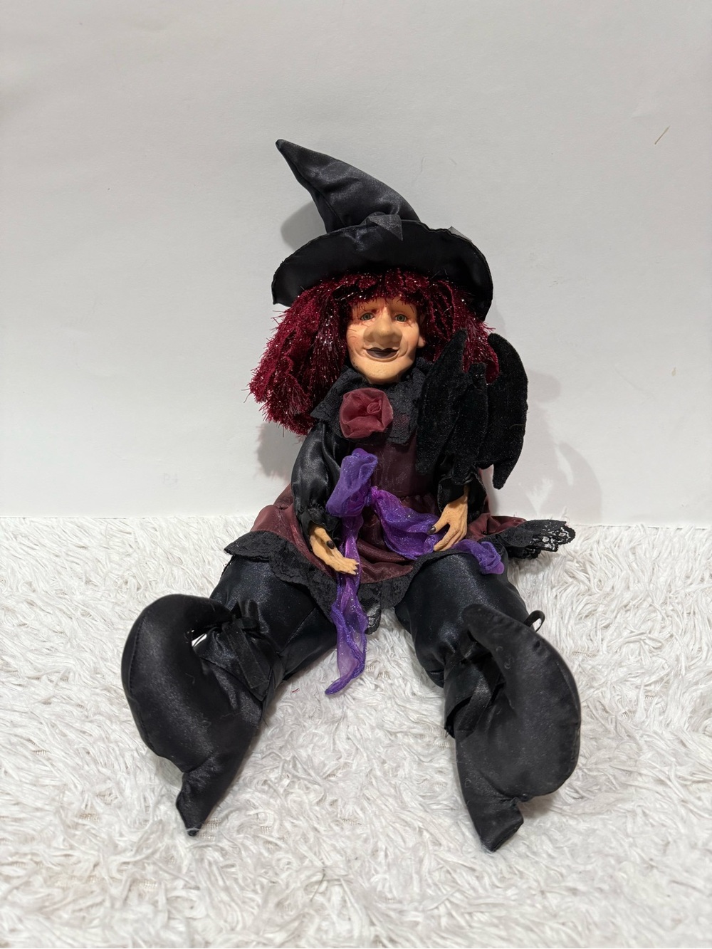 Vtg Collectors Choice Dan Dee Halloween With Doll + Bat